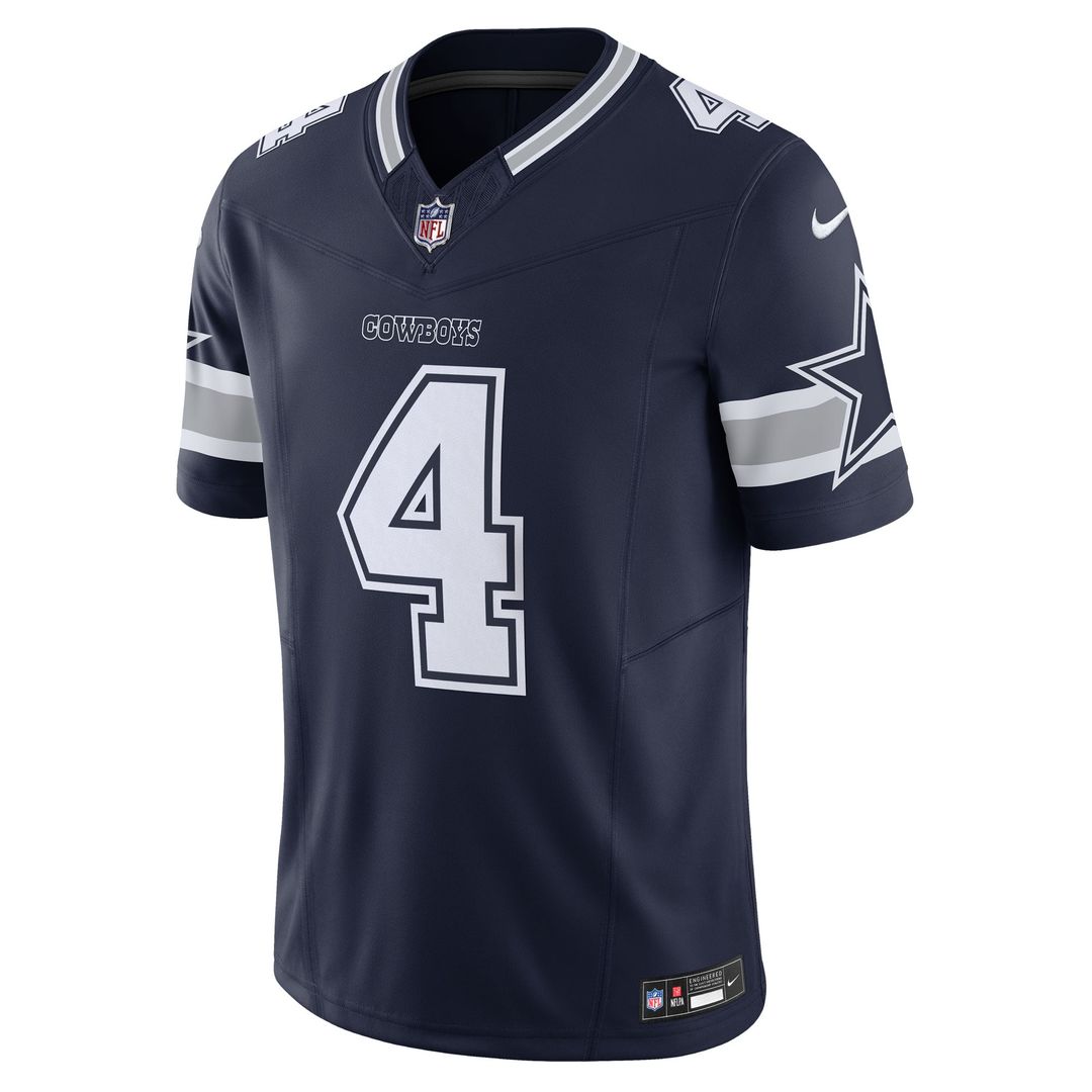 Dallas Cowboys Dak Prescott Navy Vapor F.U.S.E. Limited Jersey product image 2, provided for visual reference and product
