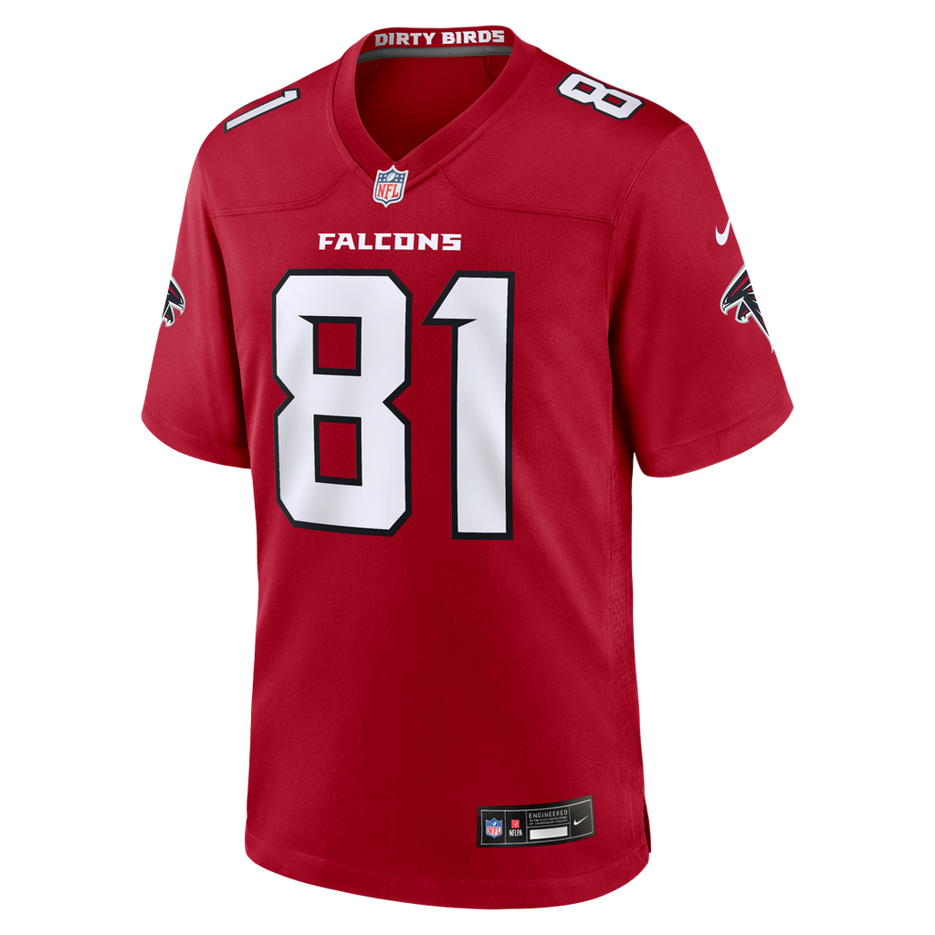 Atlanta Falcons Austin Hooper Red Team Game Jersey product image 2, provided for visual reference and product detail review