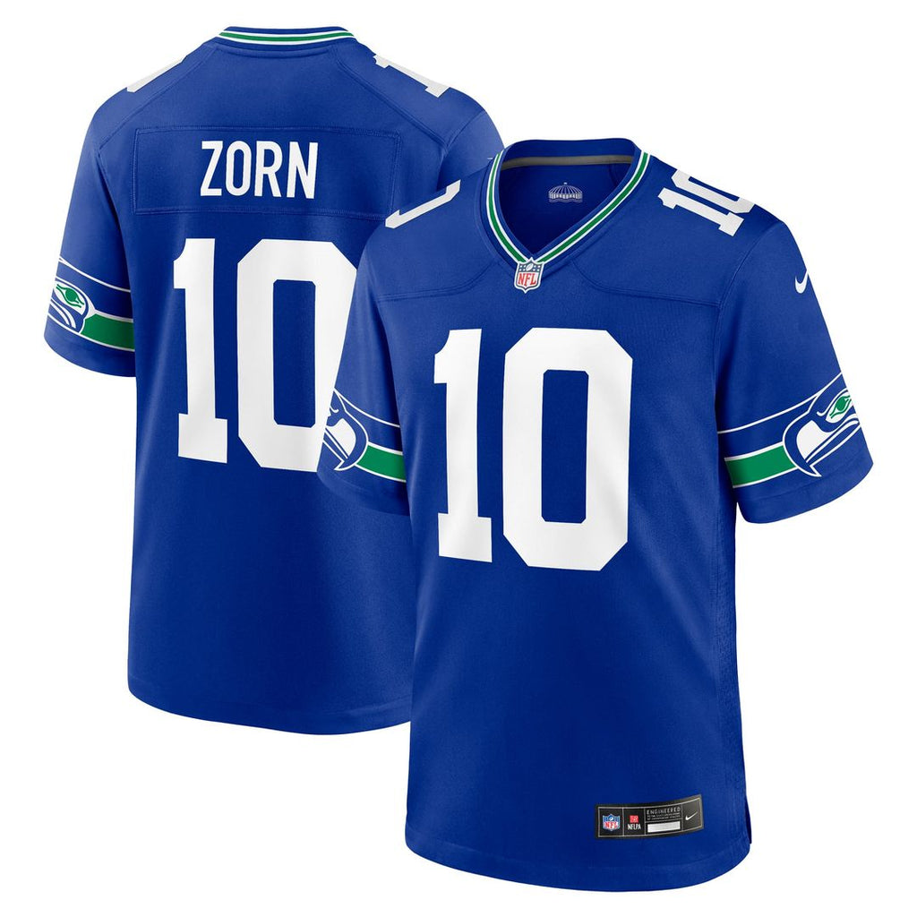 Seattle Seahawks Jim Zorn Royal Retired Player Alternate Game Jersey product image 1, provided for visual reference and