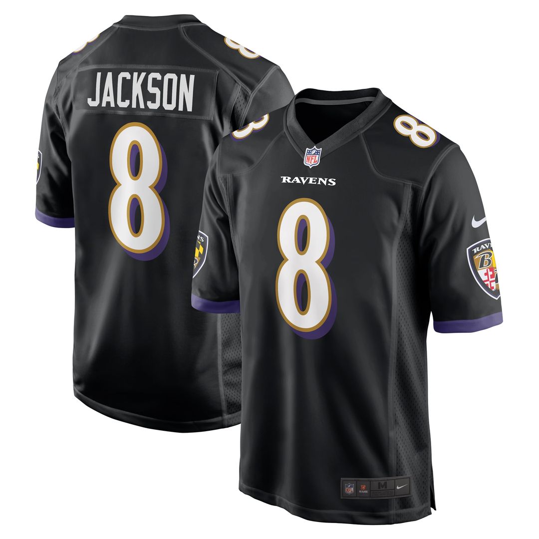 Baltimore Ravens Lamar Jackson Purple Alternate Game Jersey product image 13, provided for visual reference and product