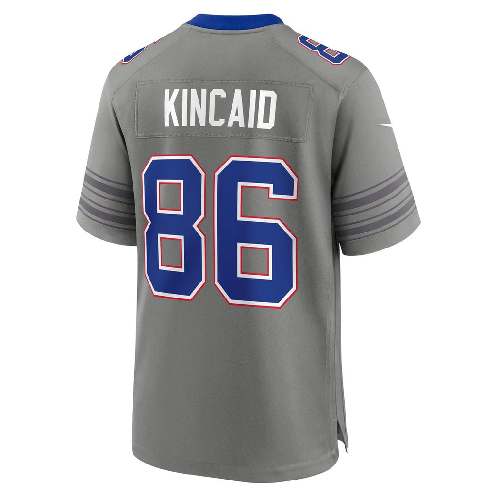 Buffalo Bills Dalton Kincaid Gray Nickel City Game Jersey product image 3, provided for visual reference and product detail