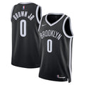 Brooklyn Nets Icon Swingman Basketball Jersey - Black - Mikel Brown Jr. - Unisex product image 1, provided for visual