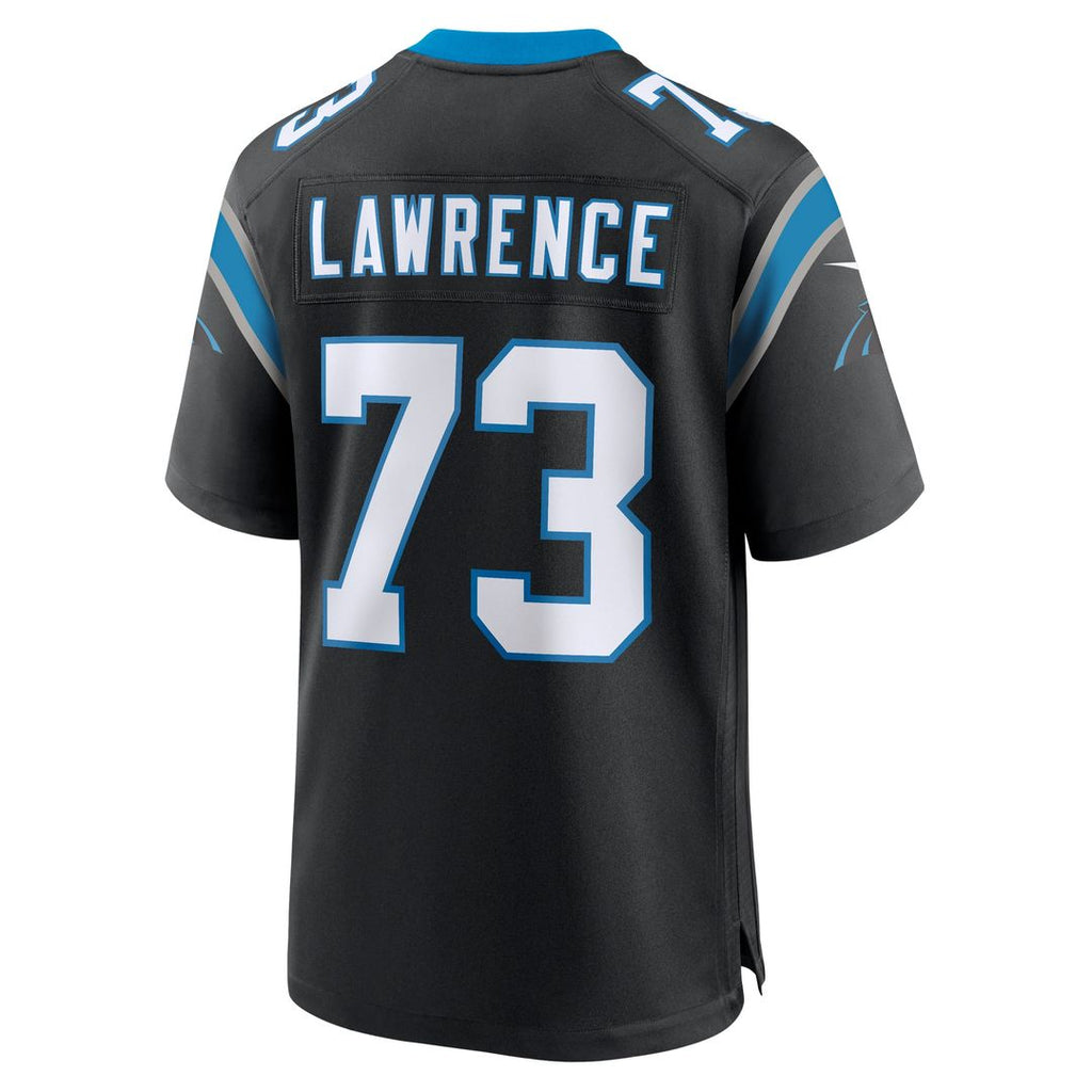 Carolina Panthers Rashard Lawrence Black Game Jersey product image 3, provided for visual reference and product detail review