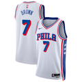 Philadelphia 76ers Association Edition Swingman Basketball Jersey - White - Jaylen Brown - Unisex product image 1, provided