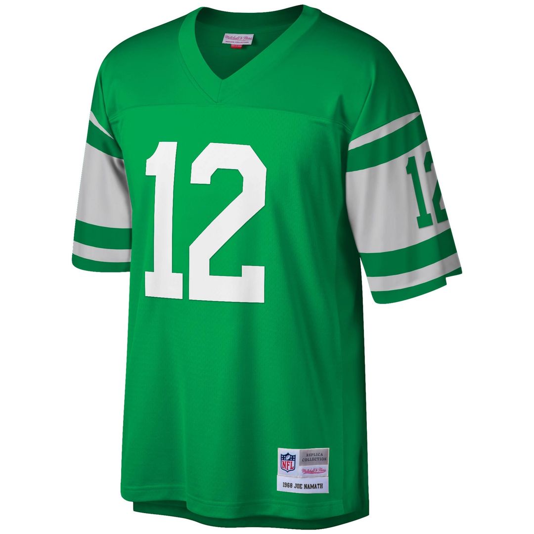 New York Jets Joe Namath Kelly Green Legacy Replica Jersey product image 2, provided for visual reference and product detail
