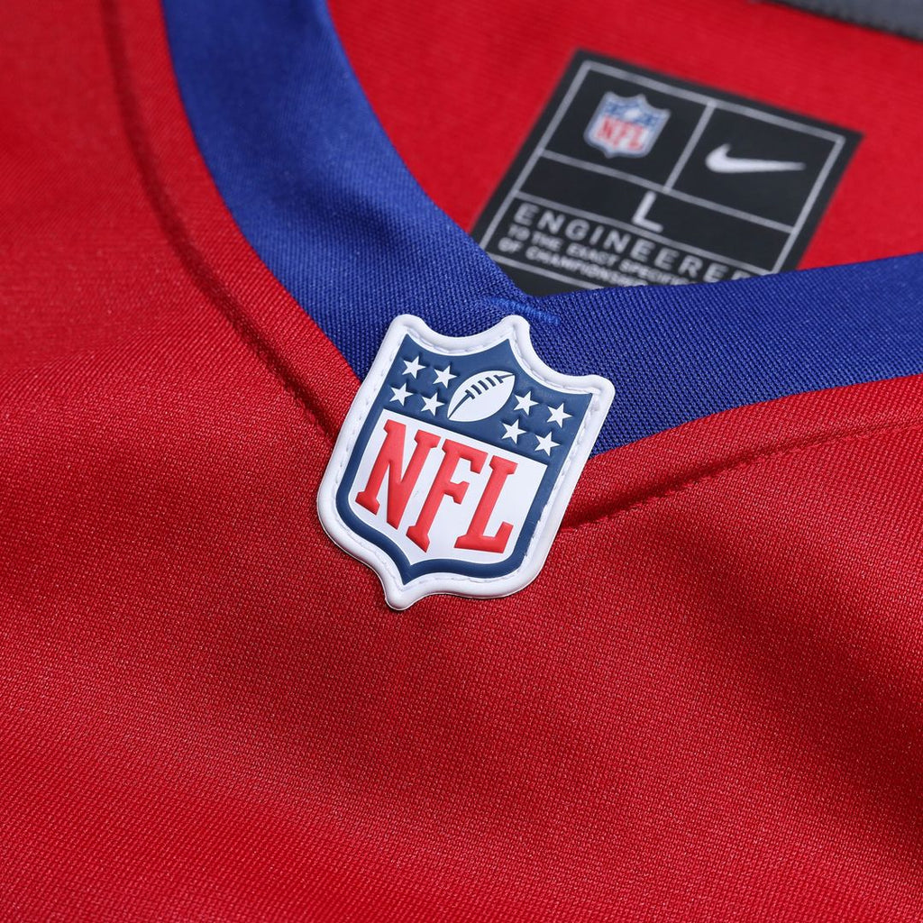 New York Giants Jaxson Dart Red Alternate Century Red Game Jersey product image 10, provided for visual reference and