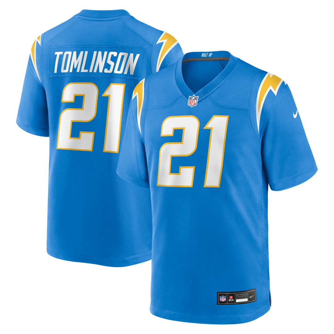 Los Angeles Chargers LaDainian Tomlinson Powder Blue Game Retired Player Jersey product image 1, provided for visual