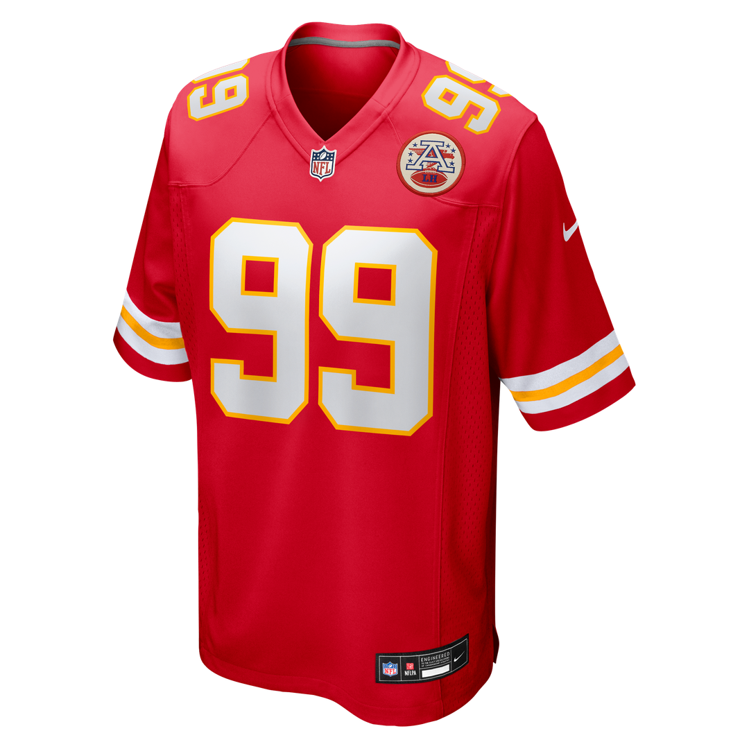 Kansas City Chiefs Peter Woods Red Team Game Jersey product image 4, provided for visual reference and product detail review