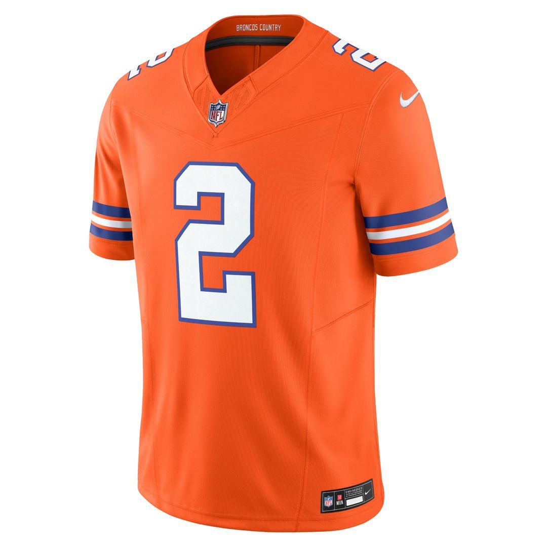 Denver Broncos Patrick Surtain II Orange Alternate Mile High Collection 1977 Throwback Vapor F.U.S.E. Limited Jersey product