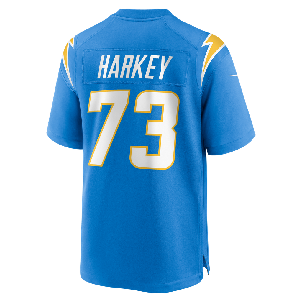 Los Angeles Chargers Alex Harkey Powder Blue Team Game Jersey product image 5, provided for visual reference and product