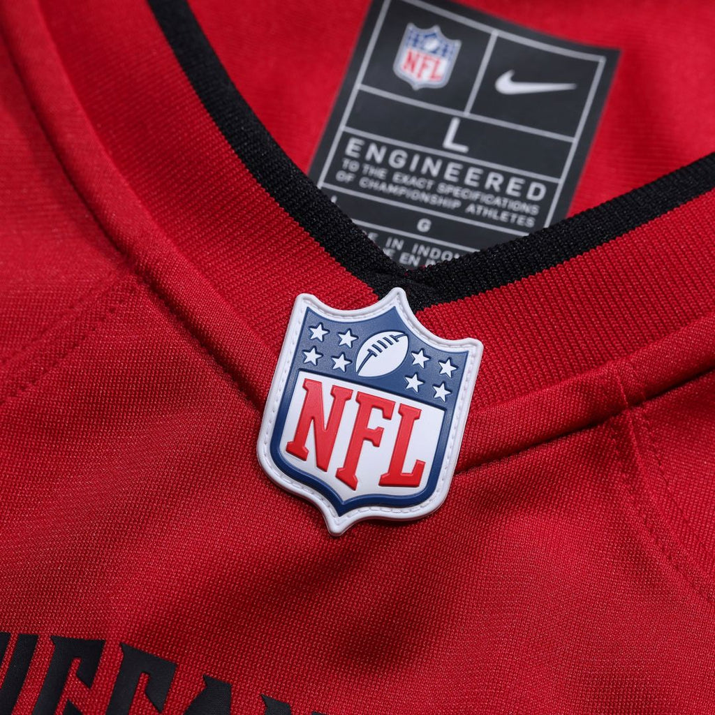Tampa Bay Buccaneers JJ Roberts Red Team Game Jersey product image 4, provided for visual reference and product detail review