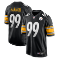 Pittsburgh Steelers Derrick Harmon Black Game Player Jersey product image 1, provided for visual reference and product