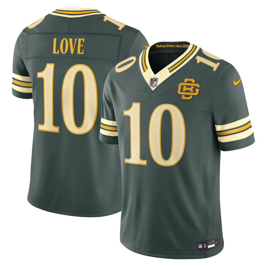 Green Bay Packers Love Green 2026 Rivalries Collection Stitched Limited Jersey product image 1, provided for visual