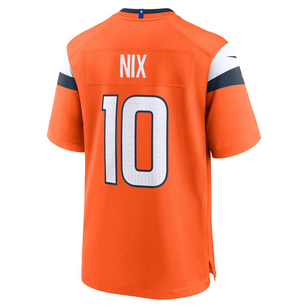 Denver Broncos Bo Nix Orange Player Game Jersey product image 13, provided for visual reference and product detail review