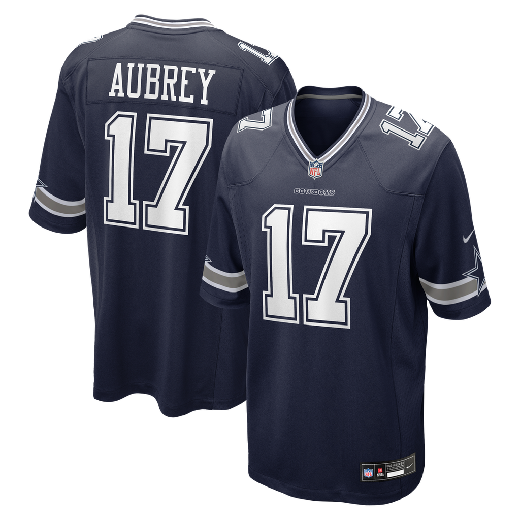 Dallas Cowboys Brandon Aubrey White Game Jersey product image 7, provided for visual reference and product detail review