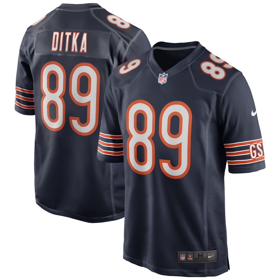 Chicago Bears Mike Ditka Navy Game Retired Player Jersey product image 1, provided for visual reference and product detail