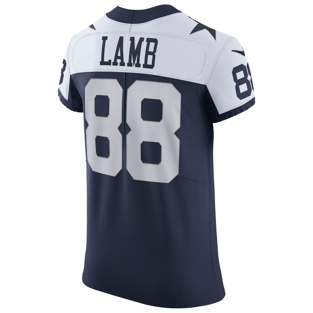 Dallas Cowboys CeeDee Lamb Navy Alternate Vapor Elite Jersey product image 6, provided for visual reference and product