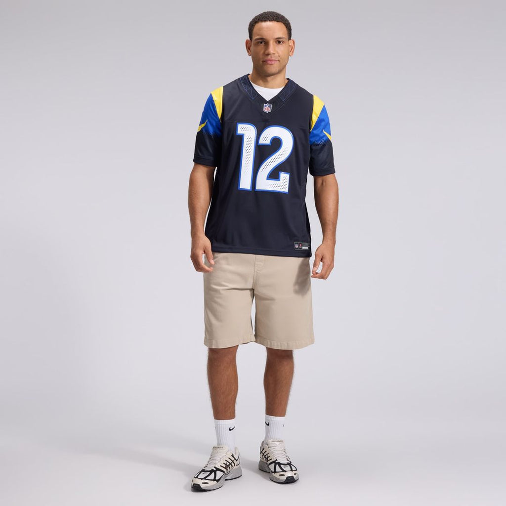 Los Angeles Rams Puka Nacua Dark Blue Rivalries Collection Stitched Limited Jersey product image 4, provided for visual