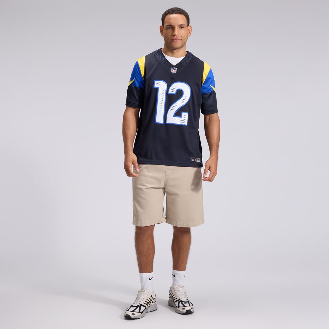 Los Angeles Rams Puka Nacua Dark Blue Rivalries Collection Stitched Limited Jersey product image 4, provided for visual