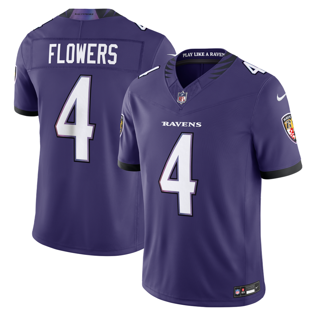 Baltimore Ravens Zay Flowers Black Alternate Alternate Vapor F.U.S.E. Stitched Limited Jersey product image 7, provided for
