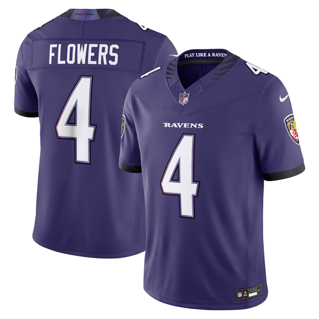 Baltimore Ravens Zay Flowers Black Alternate Alternate Vapor F.U.S.E. Stitched Limited Jersey product image 7, provided for