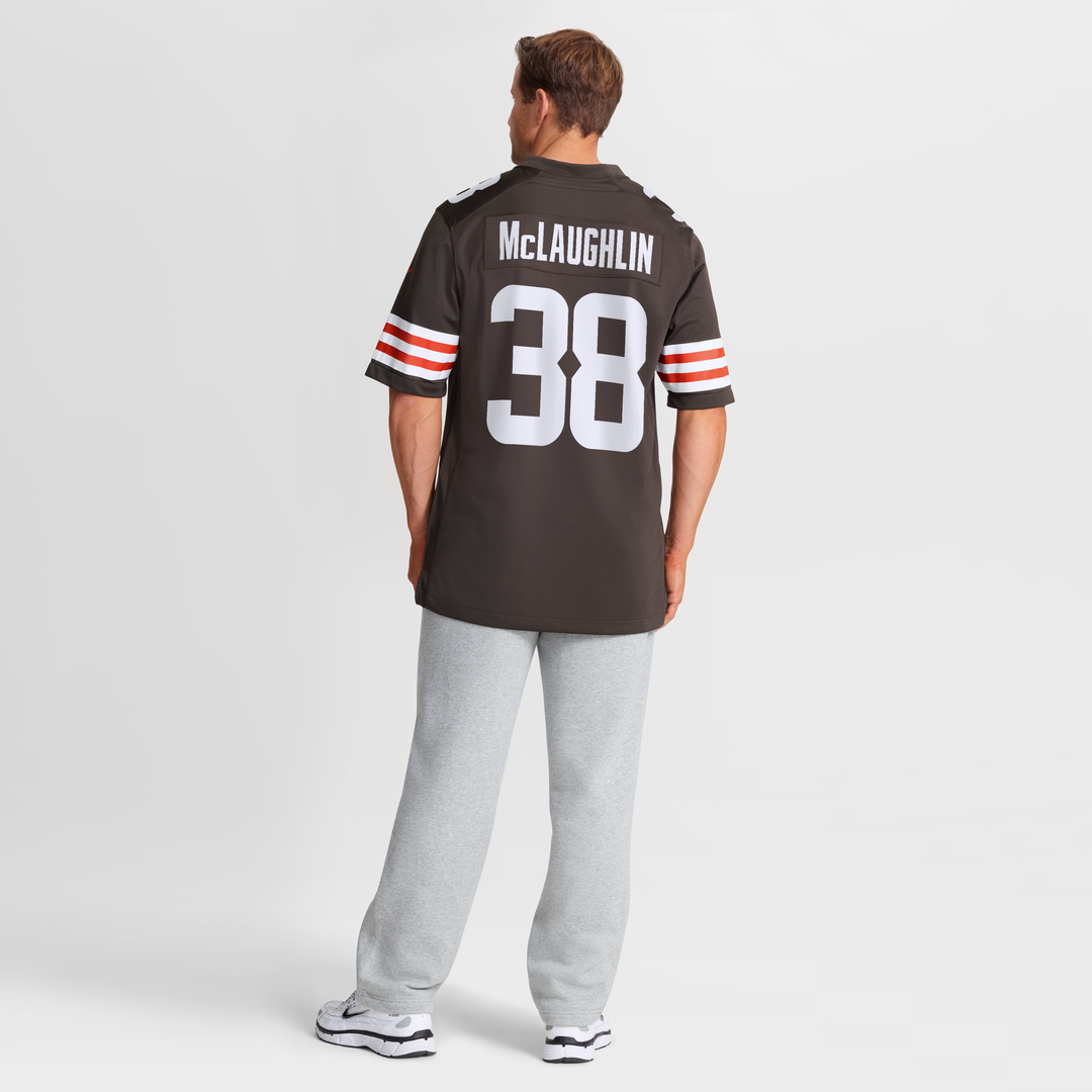 Cleveland Browns Jaleel McLaughlin Brown Team Game Jersey product image 3, provided for visual reference and product detail