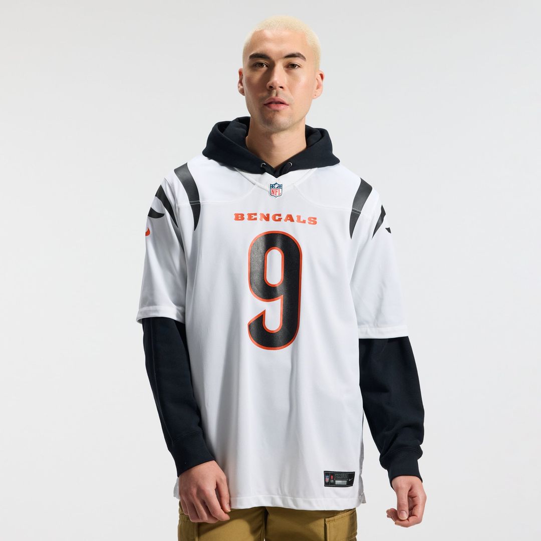 Cincinnati Bengals Joe Burrow Orange Alternate Game Jersey product image 28, provided for visual reference and product
