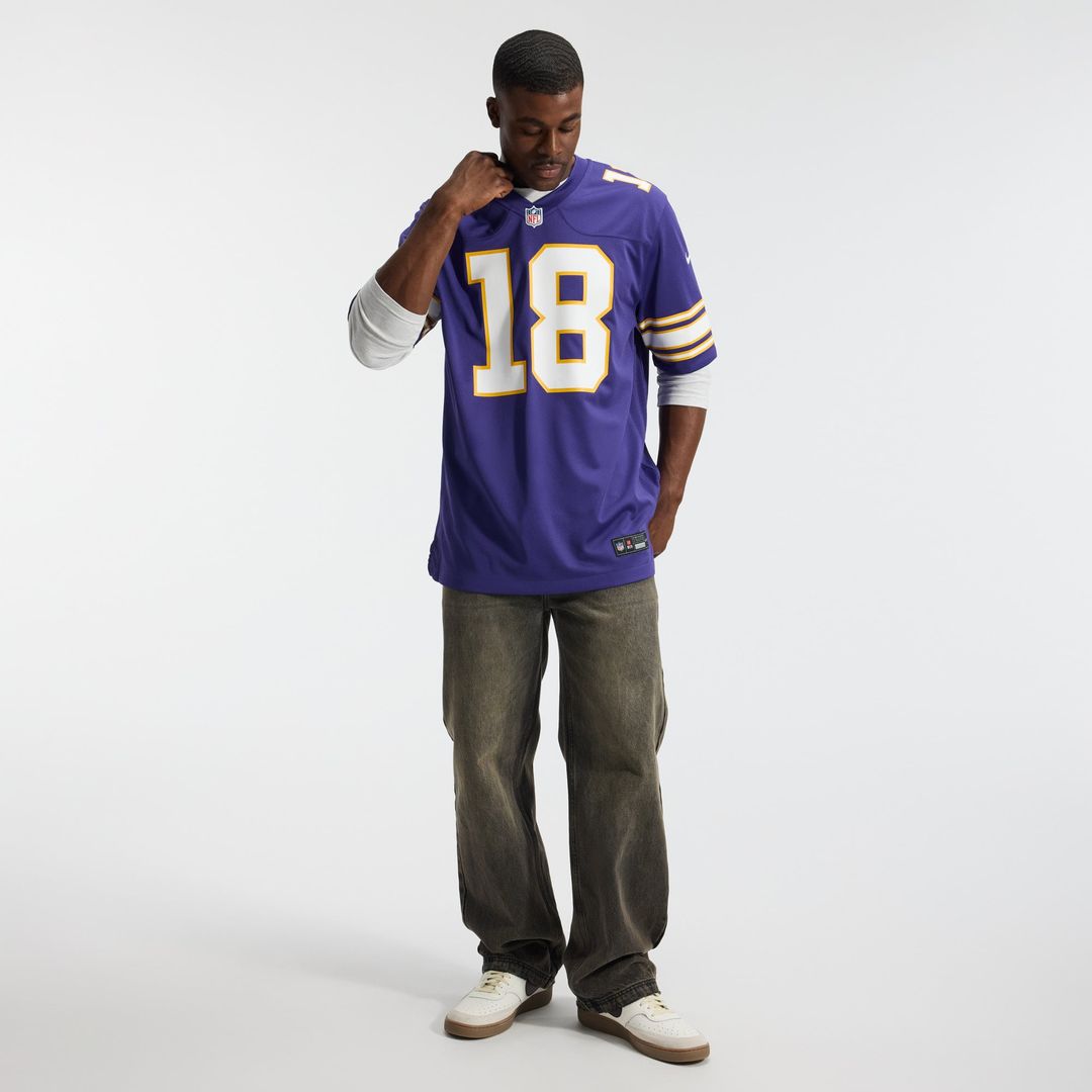 Minnesota Vikings Justin Jefferson White Alternate Game Player Jersey product image 30, provided for visual reference and