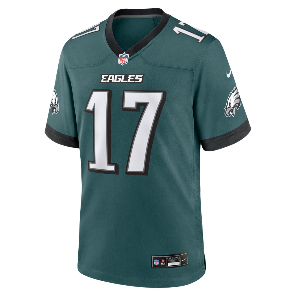 Philadelphia Eagles Arnold Ebiketie Midnight Green Team Game Jersey product image 2, provided for visual reference and