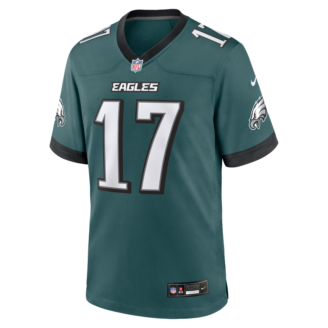 Philadelphia Eagles Arnold Ebiketie Midnight Green Team Game Jersey product image 2, provided for visual reference and