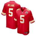 Kansas City Chiefs Mansoor Delane Red Team Game Jersey product image 1, provided for visual reference and product detail