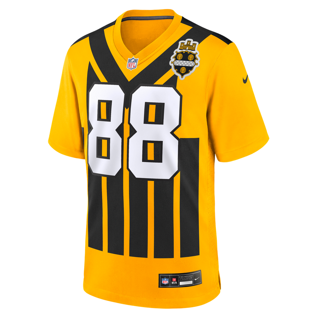 Pittsburgh Steelers Pat Freiermuth Gold Alternate 1933 Throwback Game Jersey product image 18, provided for visual reference