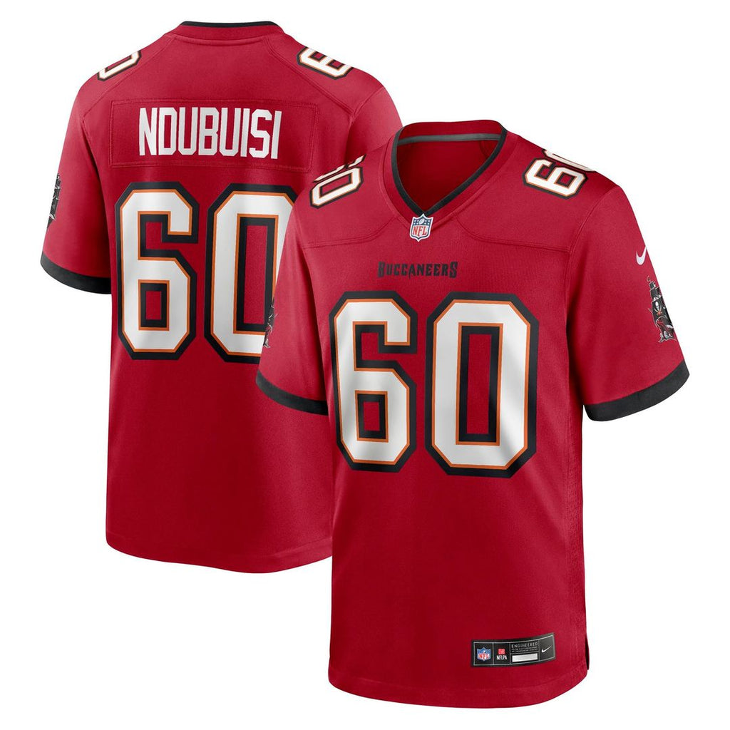 Tampa Bay Buccaneers Haggai Ndubuisi Red Team Game Jersey product image 1, provided for visual reference and product detail