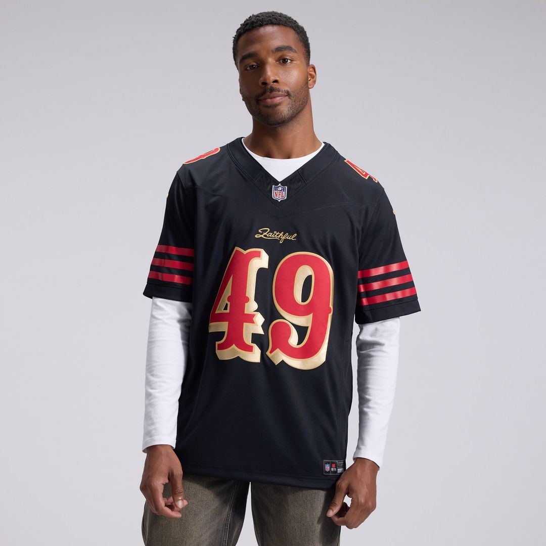 San Francisco 49ers The Faithful Black Rivalries Collection Stitched Limited Jersey product image 2, provided for visual