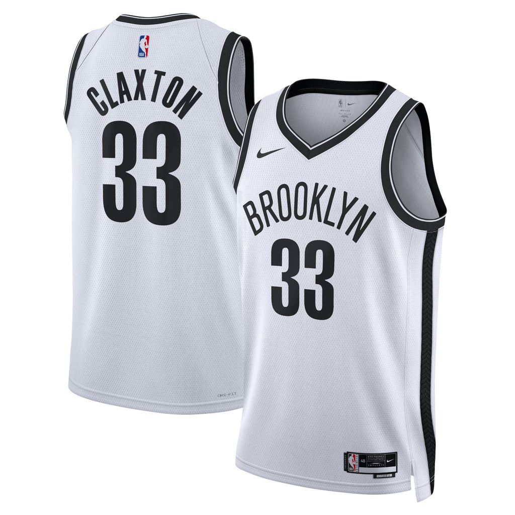 Nic Claxton Brooklyn Nets Association Edition Swingman Jersey - White - Unisex product image 1, provided for visual