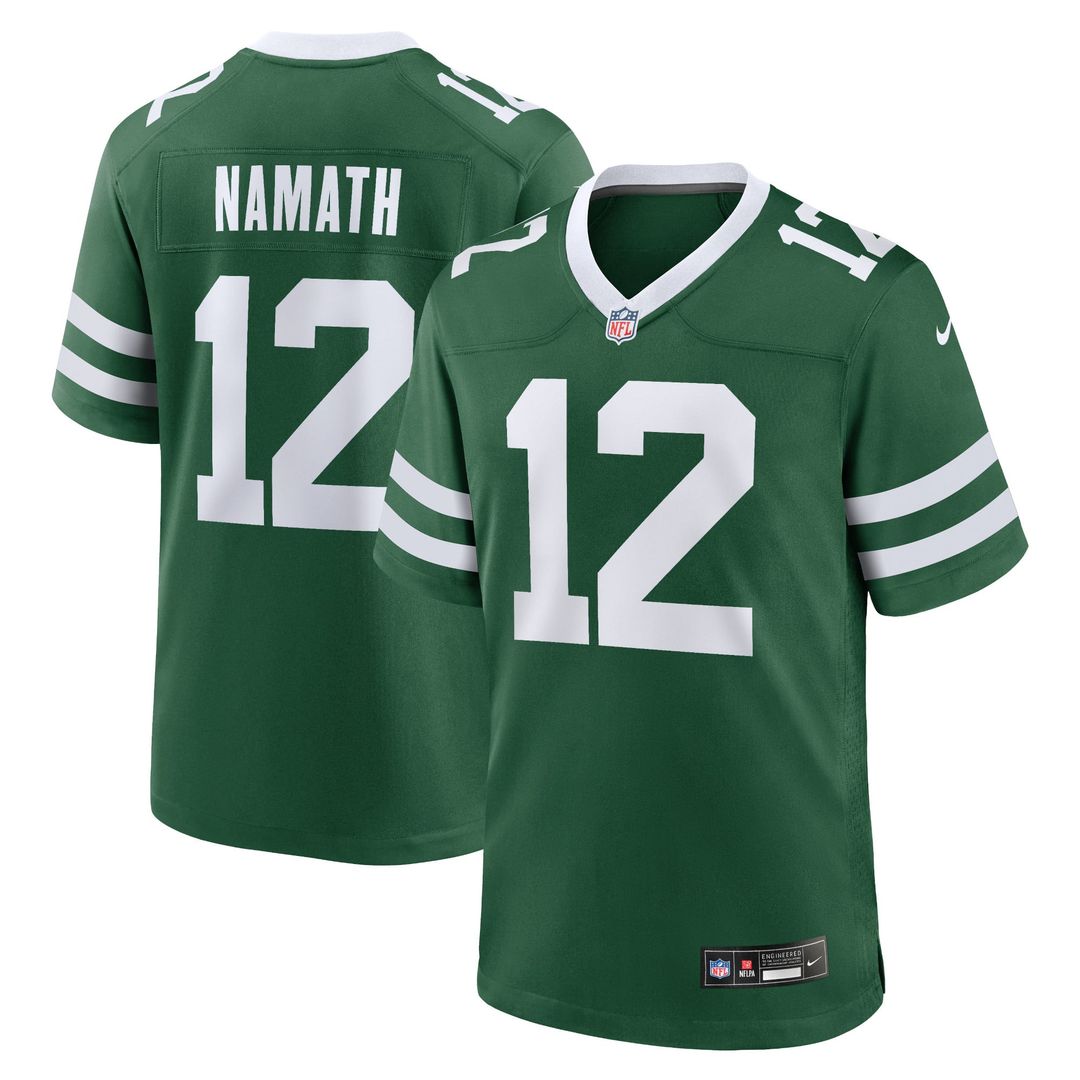 New York Jets Joe Namath White Classic Alternate Retired Player Game Jersey product image 13, provided for visual reference