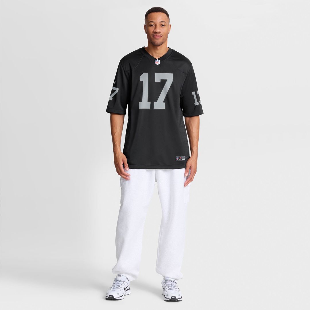 Las Vegas Raiders Nakobe Dean Black Team Game Jersey product image 4, provided for visual reference and product detail review