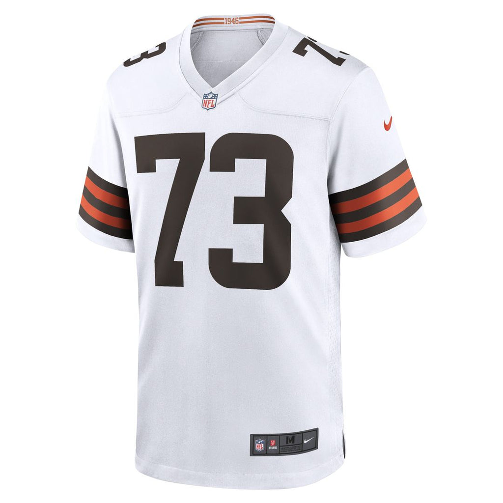 Cleveland Browns Joe Thomas White Retired Game Player Jersey product image 2, provided for visual reference and product