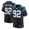 Carolina Panthers Cam Jackson Black Team Game Jersey product image 1, provided for visual reference and product detail review