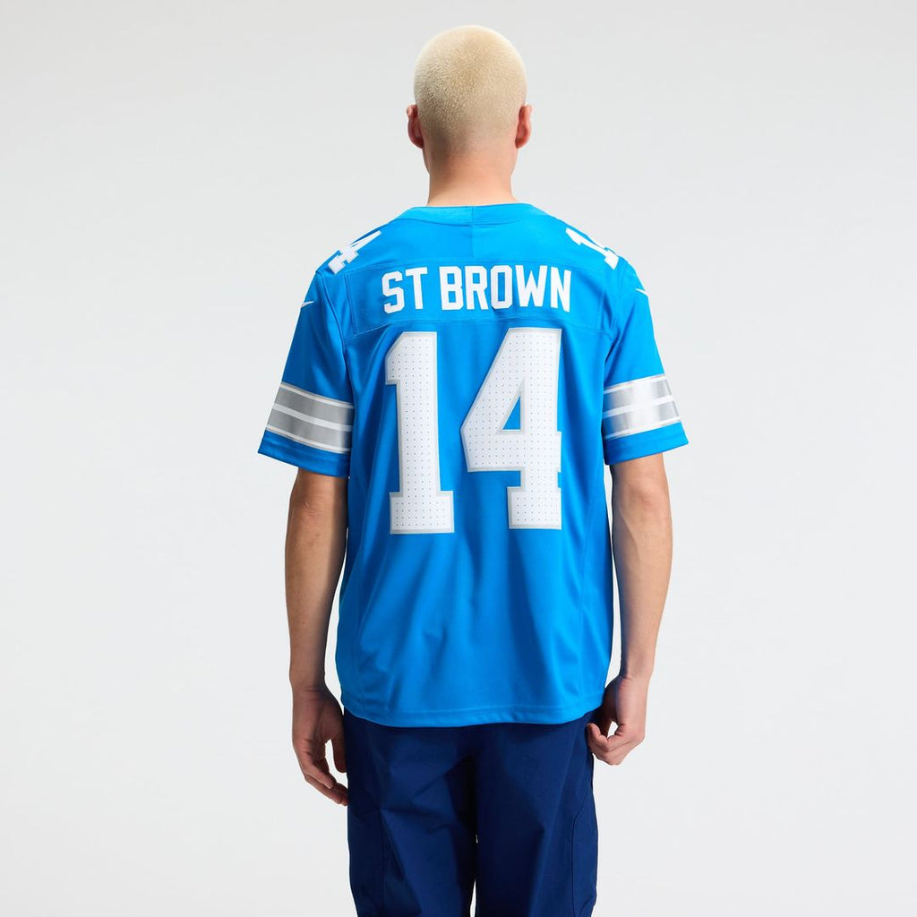Detroit Lions Amon-Ra St. Brown Blue Team Vapor F.U.S.E. Stitched Limited Jersey product image 3, provided for visual