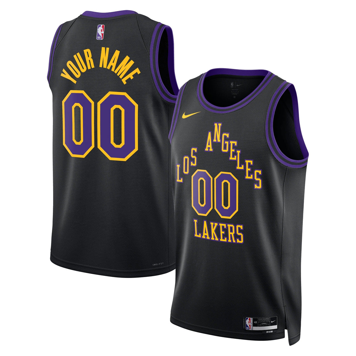 Los Angeles Lakers 2025/26 City Edition Swingman Basketball Jersey - Custom - Unisex product image 1, provided for visual