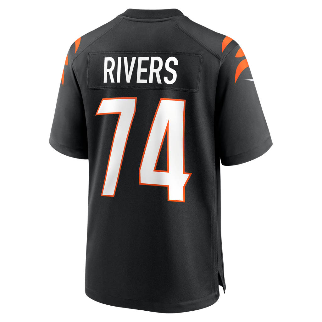 Cincinnati Bengals Jalen Rivers Black Team Game Jersey product image 3, provided for visual reference and product detail