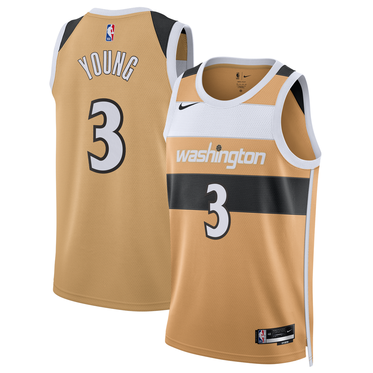 Trae Young Washington Wizards 2025/26 City Edition Swingman Jersey - Tan - Unisex product image 1, provided for visual