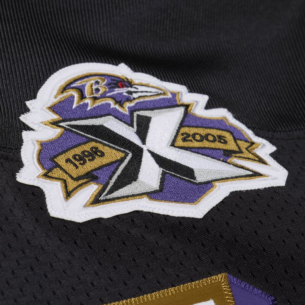 Baltimore Ravens Deion Sanders Black 2005 Authentic Throwback Jersey product image 4, provided for visual reference and