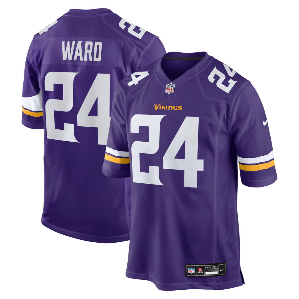 Minnesota Vikings Jay Ward Purple Team Game Jersey product image 1, provided for visual reference and product detail review