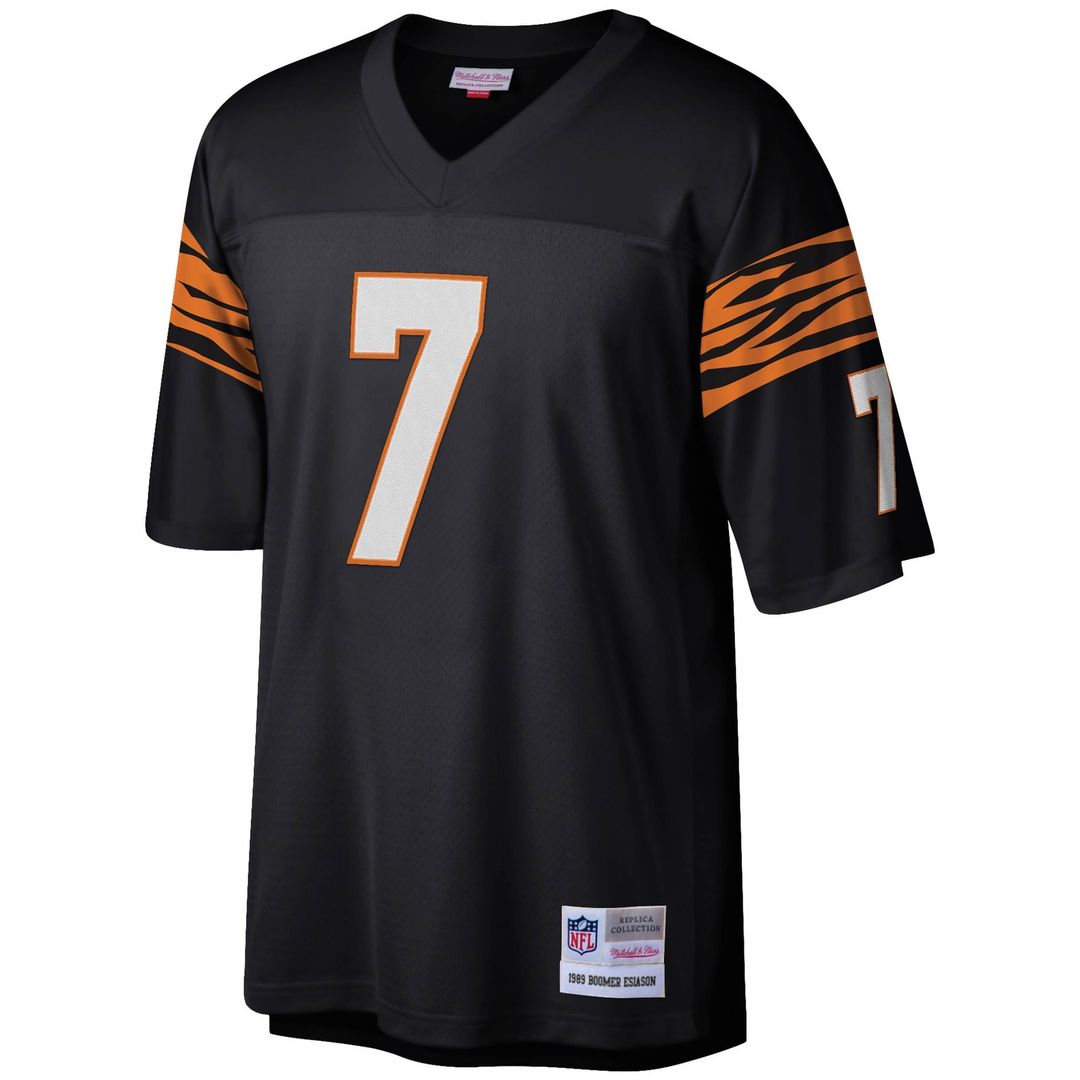 Cincinnati Bengals Boomer Esiason Black Legacy Replica Jersey product image 2, provided for visual reference and product