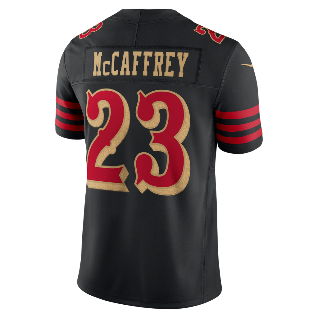 San Francisco 49ers Christian McCaffrey Black Rivalries Collection Stitched Limited Jersey product image 7, provided for