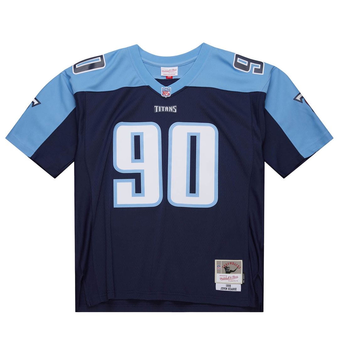 Tennessee Titans Jevon Kearse Navy 1999 Legacy Replica Jersey product image 2, provided for visual reference and product