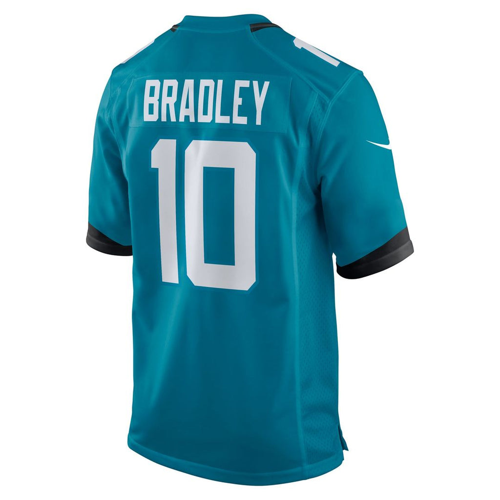 Jacksonville Jaguars Carter Bradley Teal Team Game Jersey product image 3, provided for visual reference and product detail