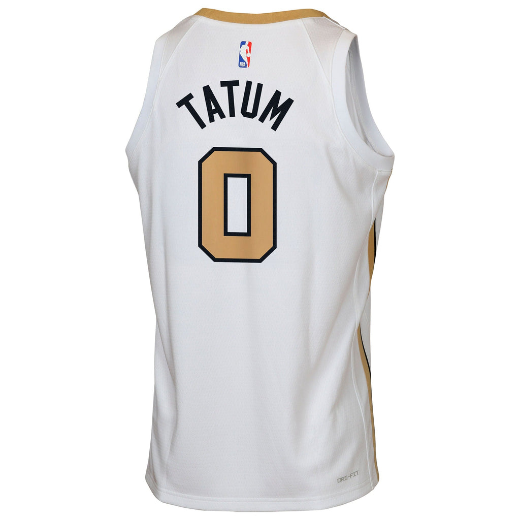 Jayson Tatum Boston Celtics 2025/26 City Edition Swingman Jersey - White - Youth product image 4, provided for visual